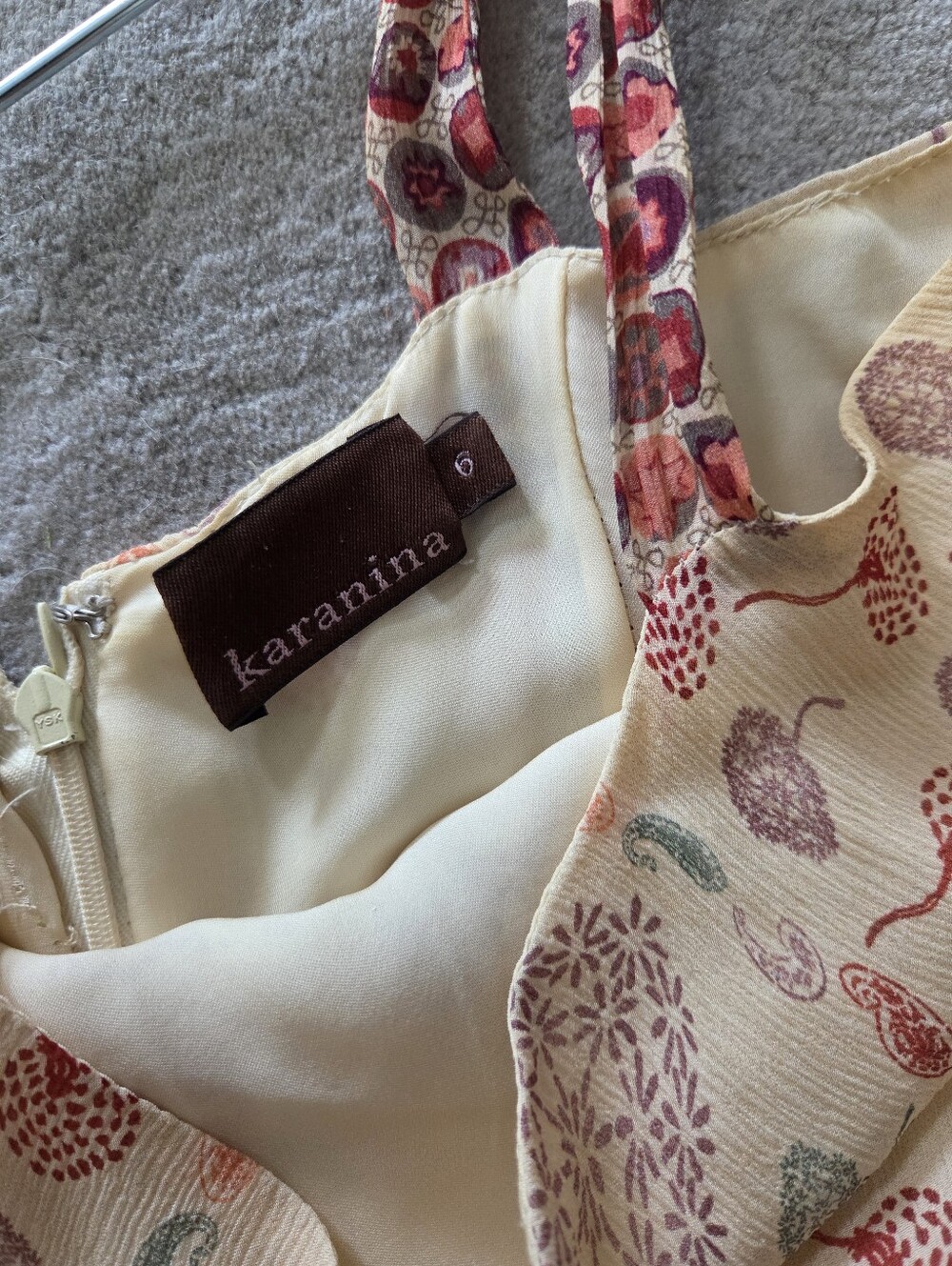 Karanina Mixed Pattern Midi Dress - Size 6 - Picture 7 of 9